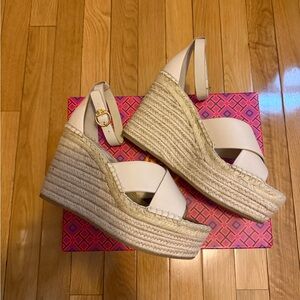NWT Tory Burch Selby Espadrille Wedge, Size 7.5